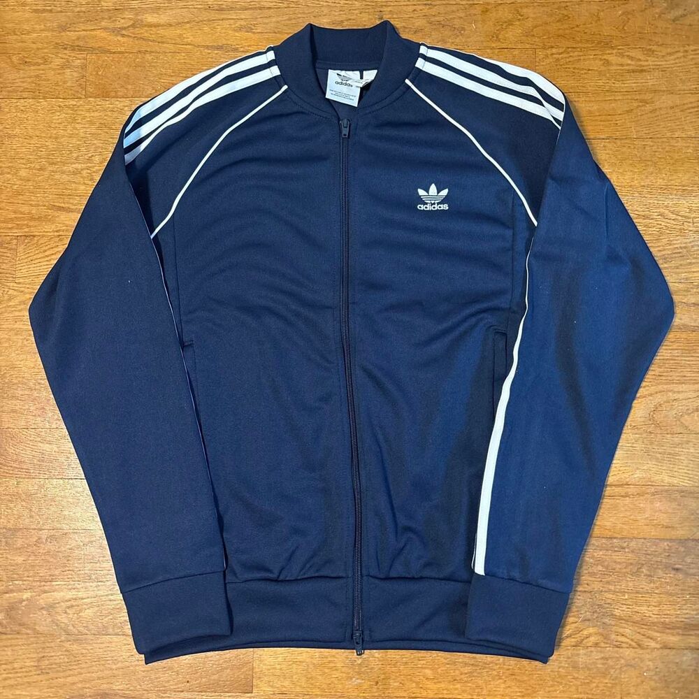 Adidas Men's Navy and Blue Jacket